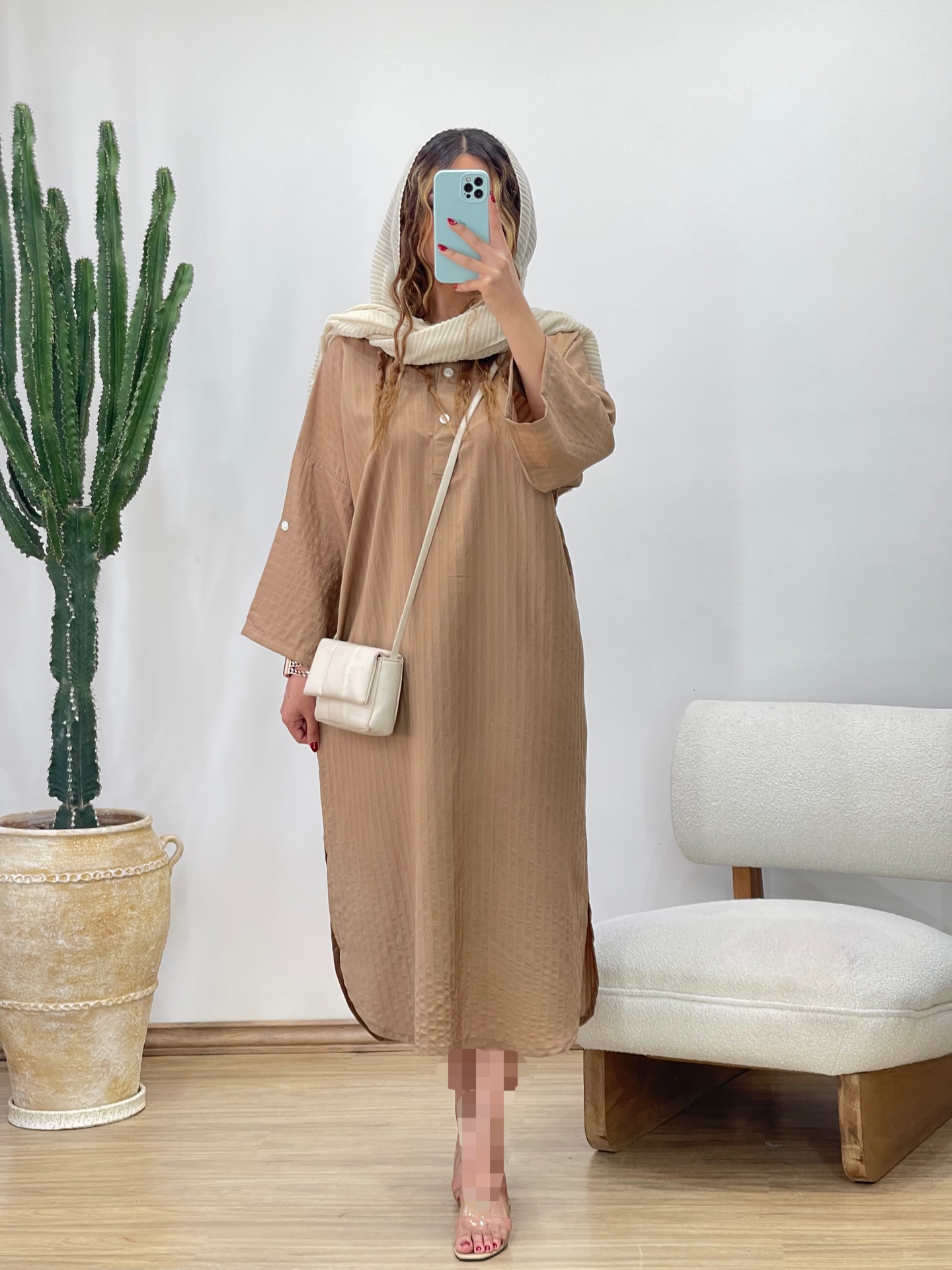 مانتو پیراهنی اطلسی کد 11866