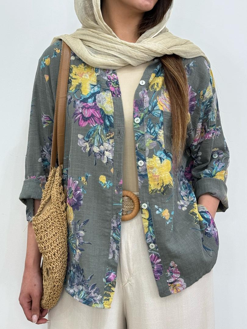 شومیز تمام دکمه ایتالیا کد 12455