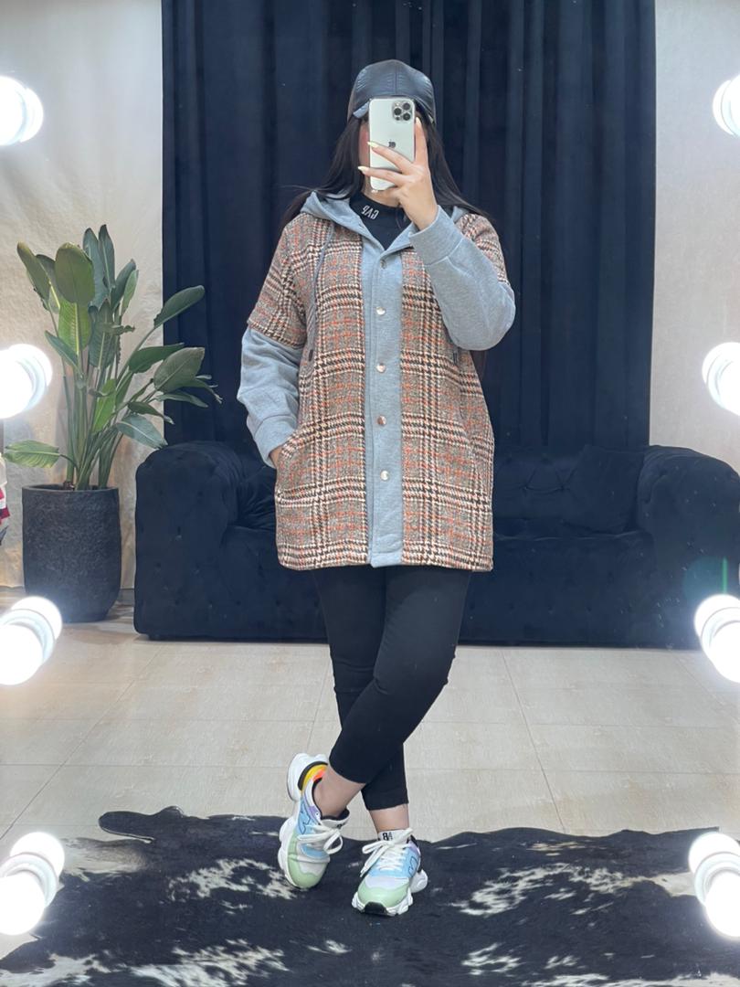 پالتو چارخونه آستین دورس کد 11246