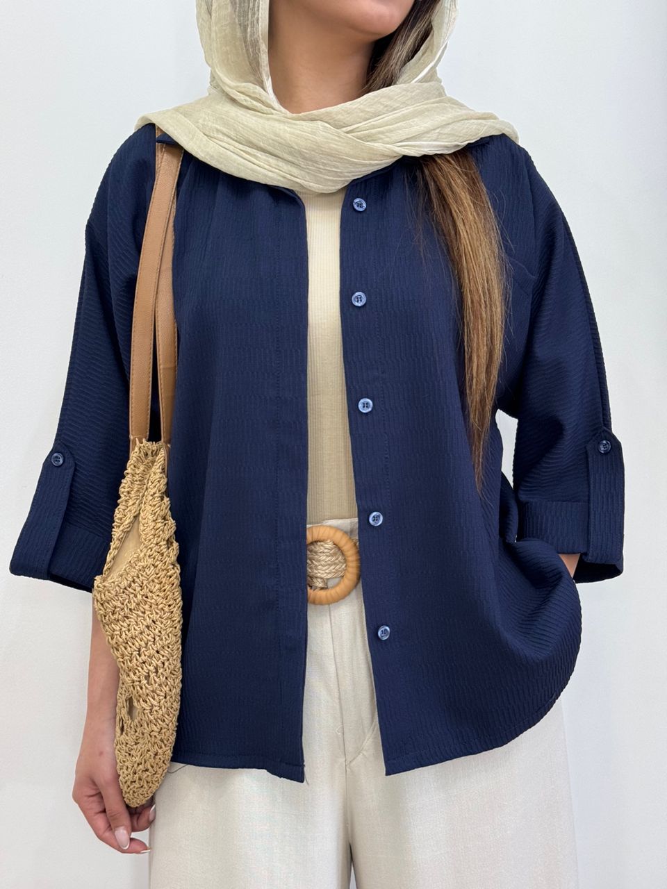 شومیز جگوار پشت دکمه کد 12476