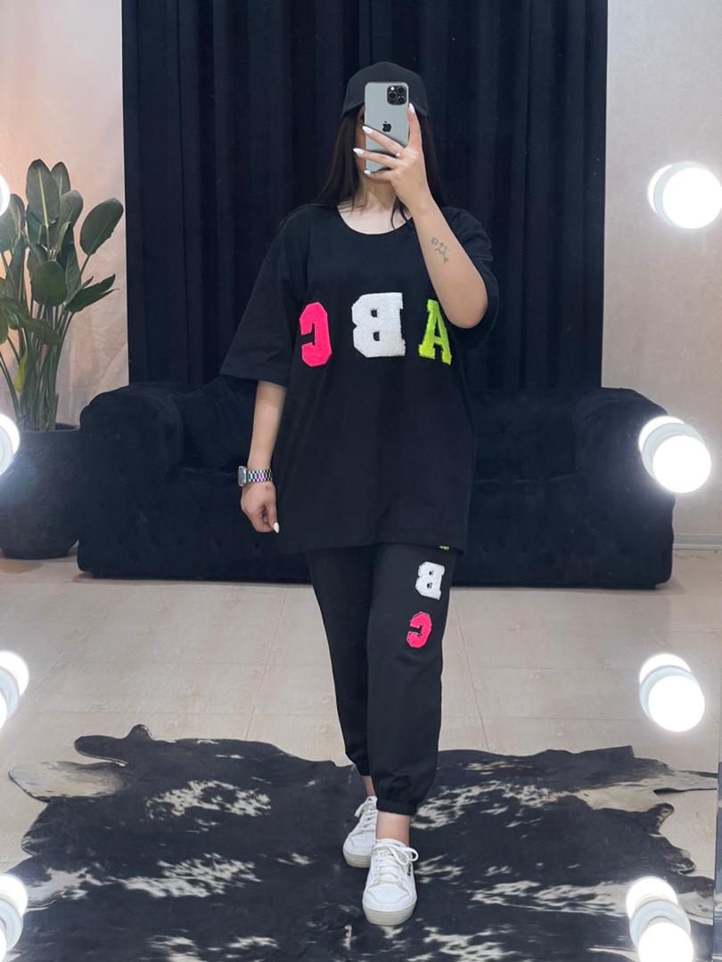 ست تیشرت و شلوار حروف کد 952