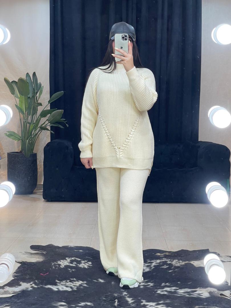 ست تونیک و شلوار گیس بافت کد 11252