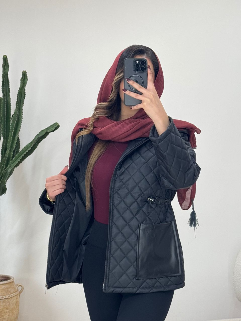 کاپشن آمبردی لوزی دوزی کد 12358