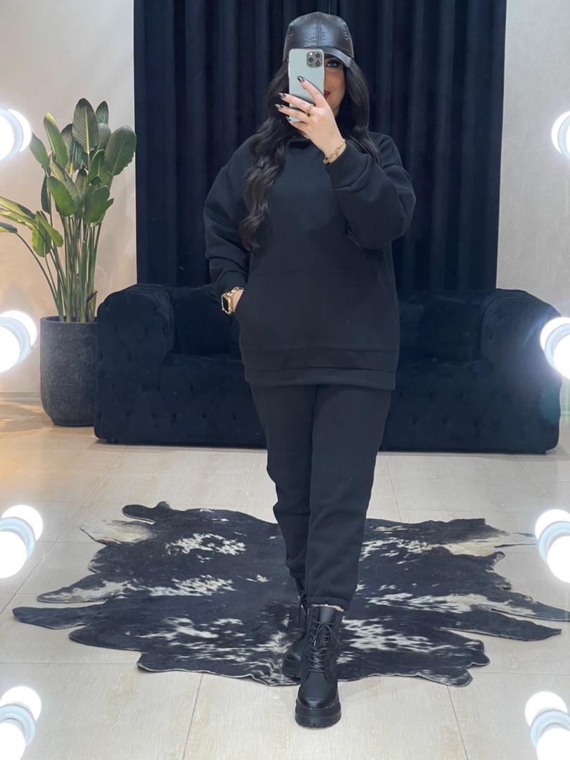 ست هودی و شلوار داخل کرکی کد 709