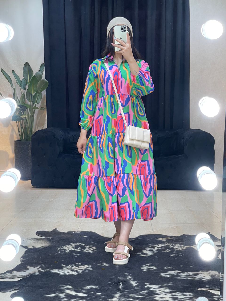 مانتو پیراهنی آبرنگی کد 1154