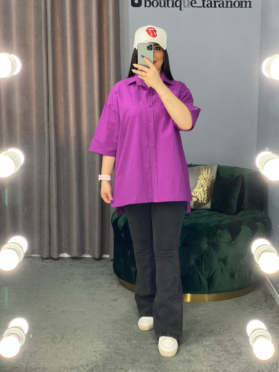 شومیز مانتویی استین پاکتی کد 494