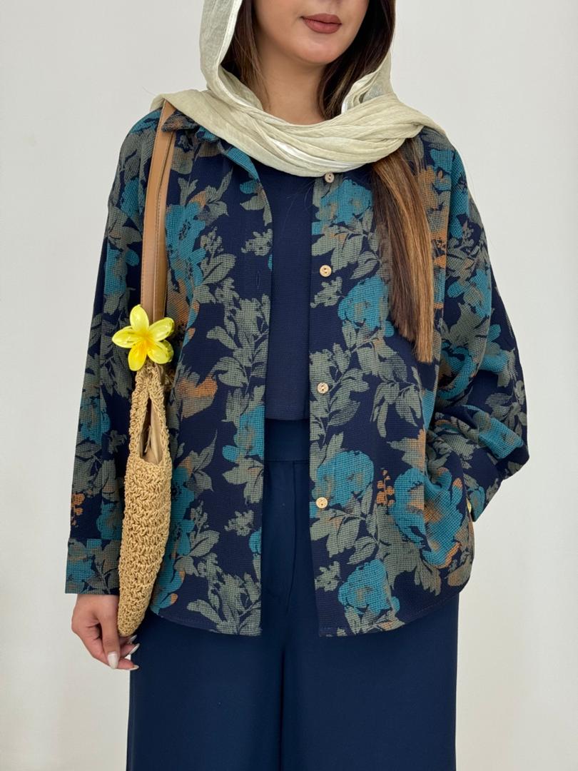 ست شومیز و کراپ ایتالیایی کد 12626