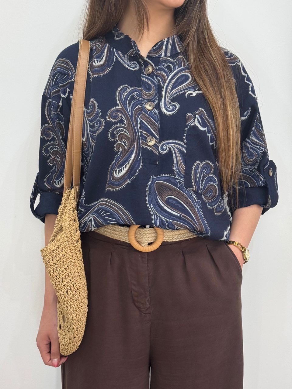 شومیز  بوته جقه کد 12529