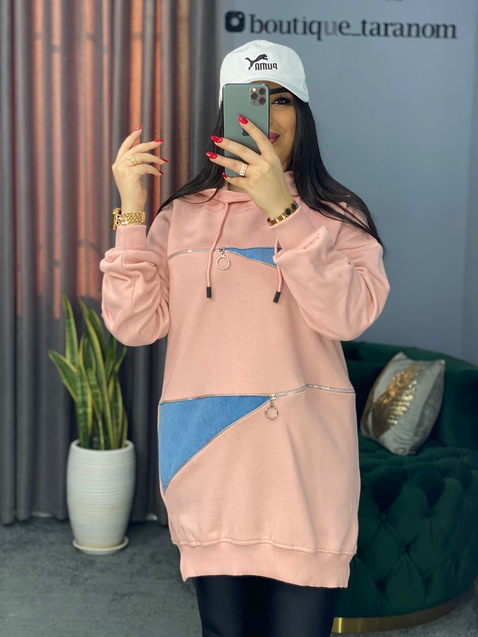 هودی زیپی داخل کرکی کد 158