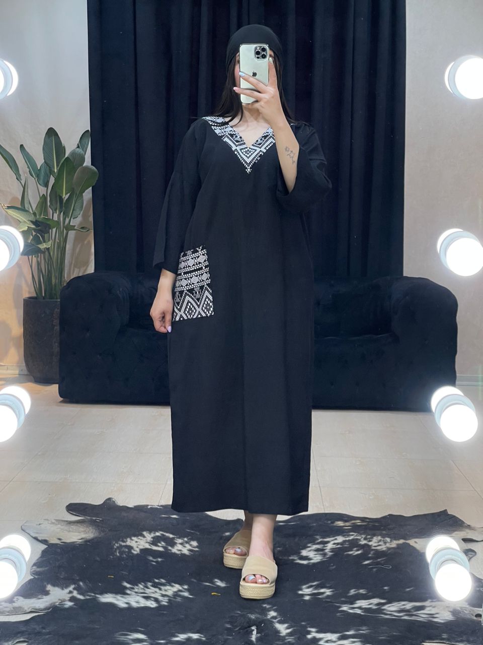 مانتو پیراهنی خرجکار سنتی کد 1160