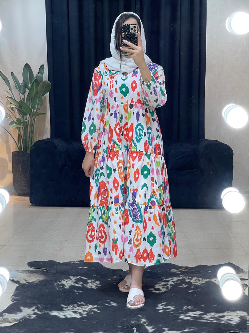 مانتو پیراهنی آبرنگی کد 1122