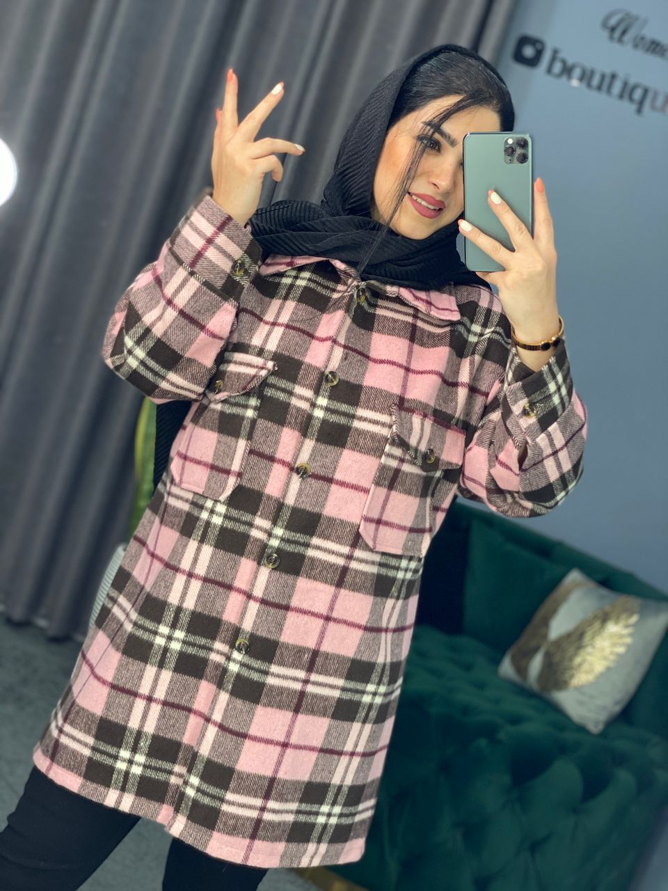 پالتو چهارخونه کد 118