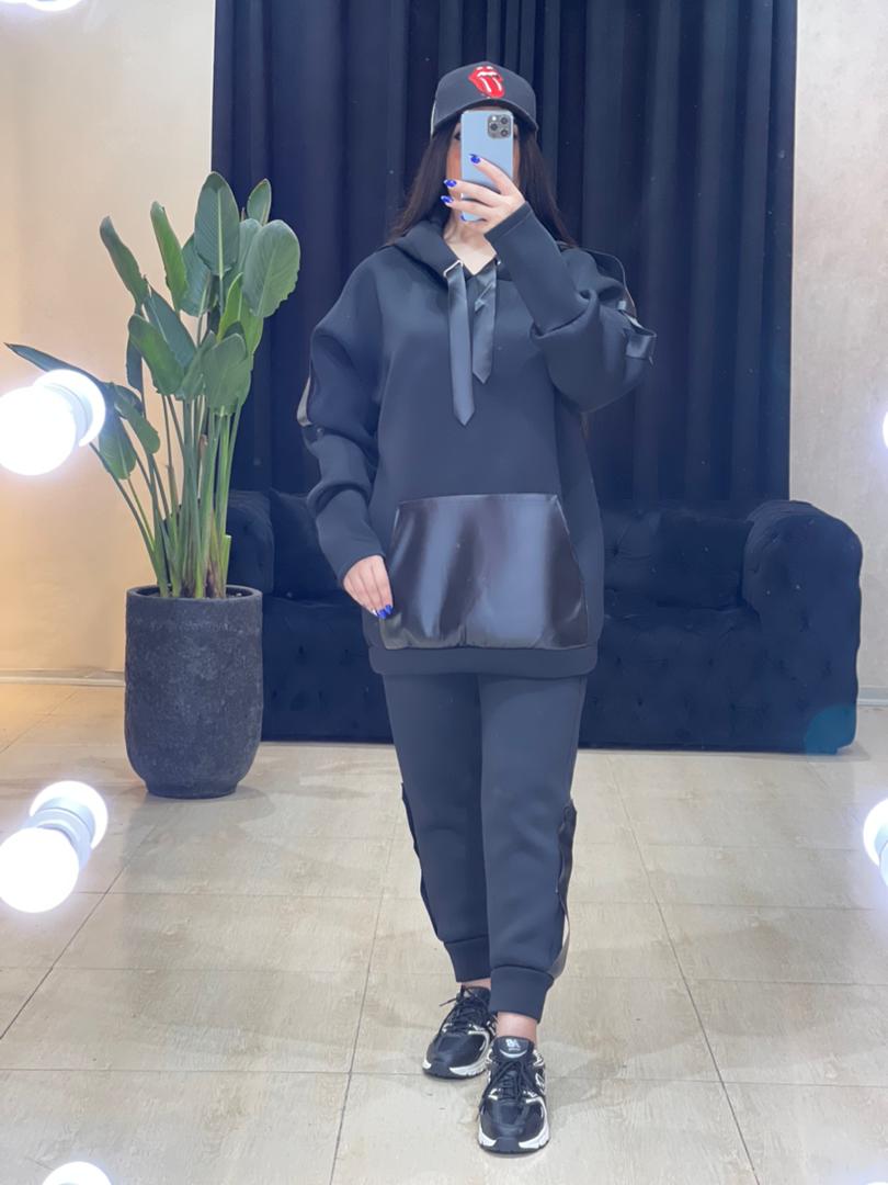 ست هودی و شلوار غواصی انگشتی  کد 641