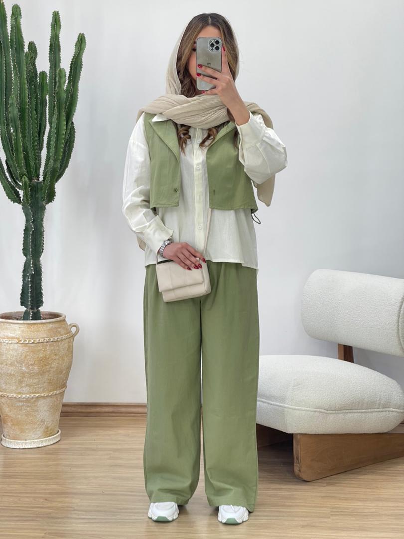 ست سه تیکه کت و شومیز و شلوار کد 11475