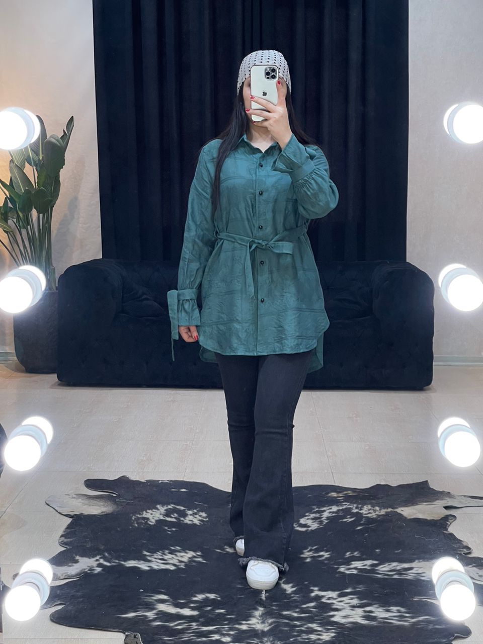 مانتو کتیبه یقه سنگ دوزی کد 930