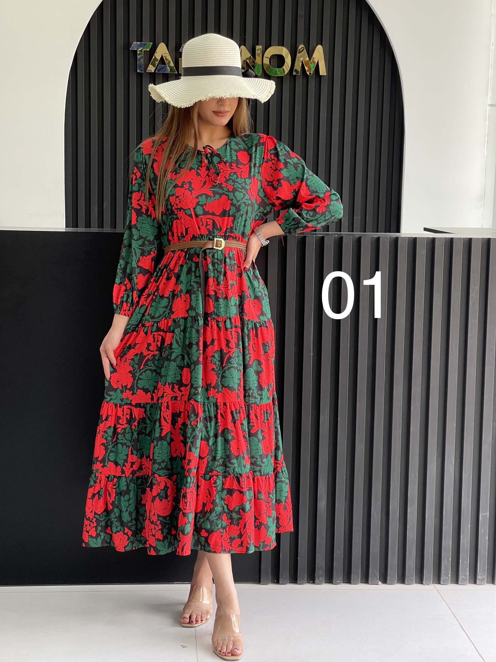 مانتو پیراهنی طرحدار ترک کد 11443