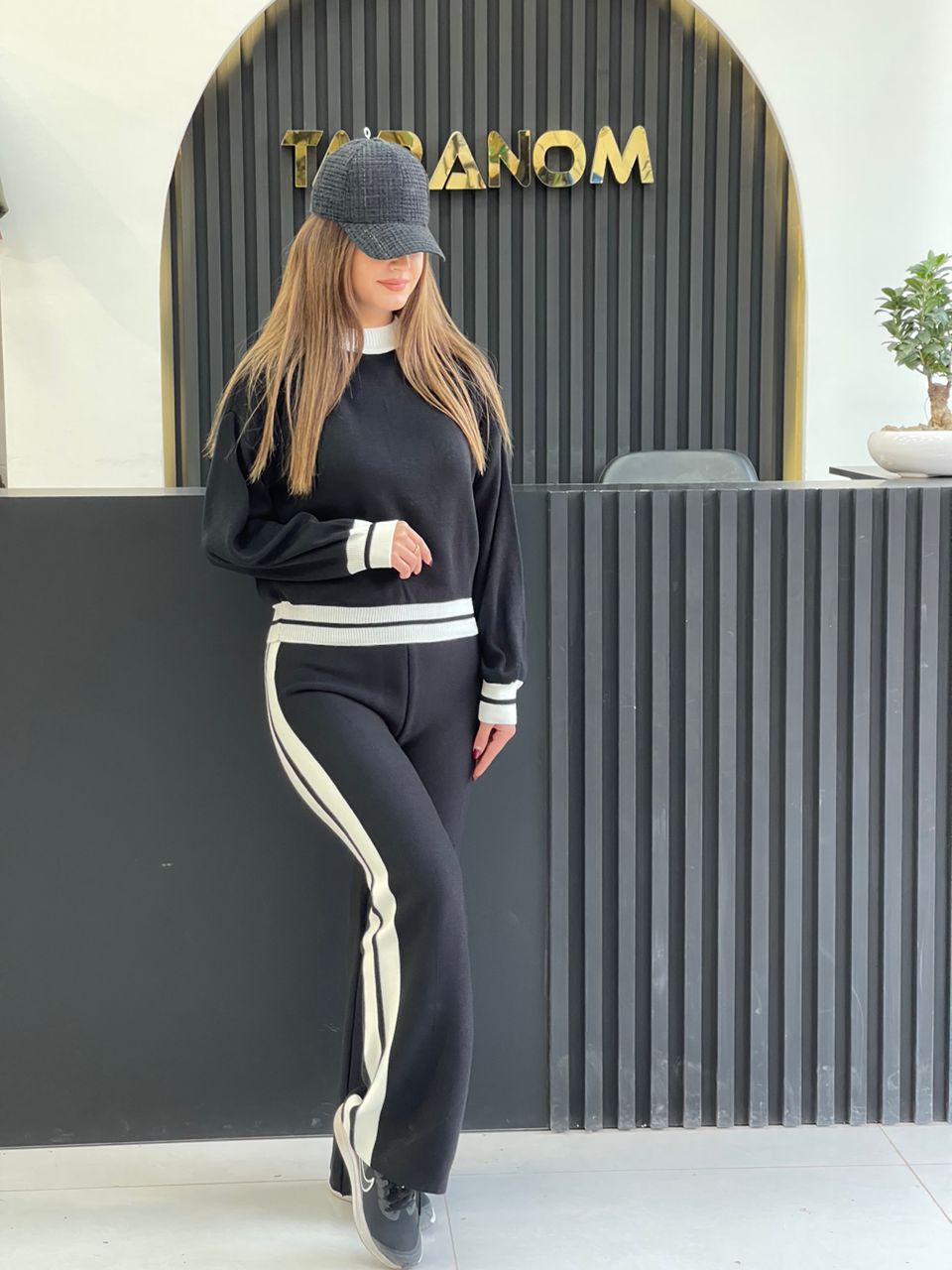 ست بافت بغل خط دار کد 11353