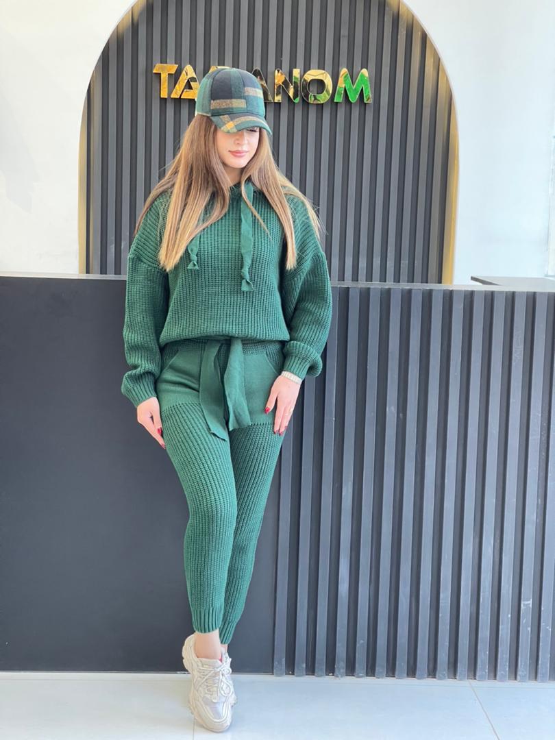 ست هودی و شلوار بافت کد 11318