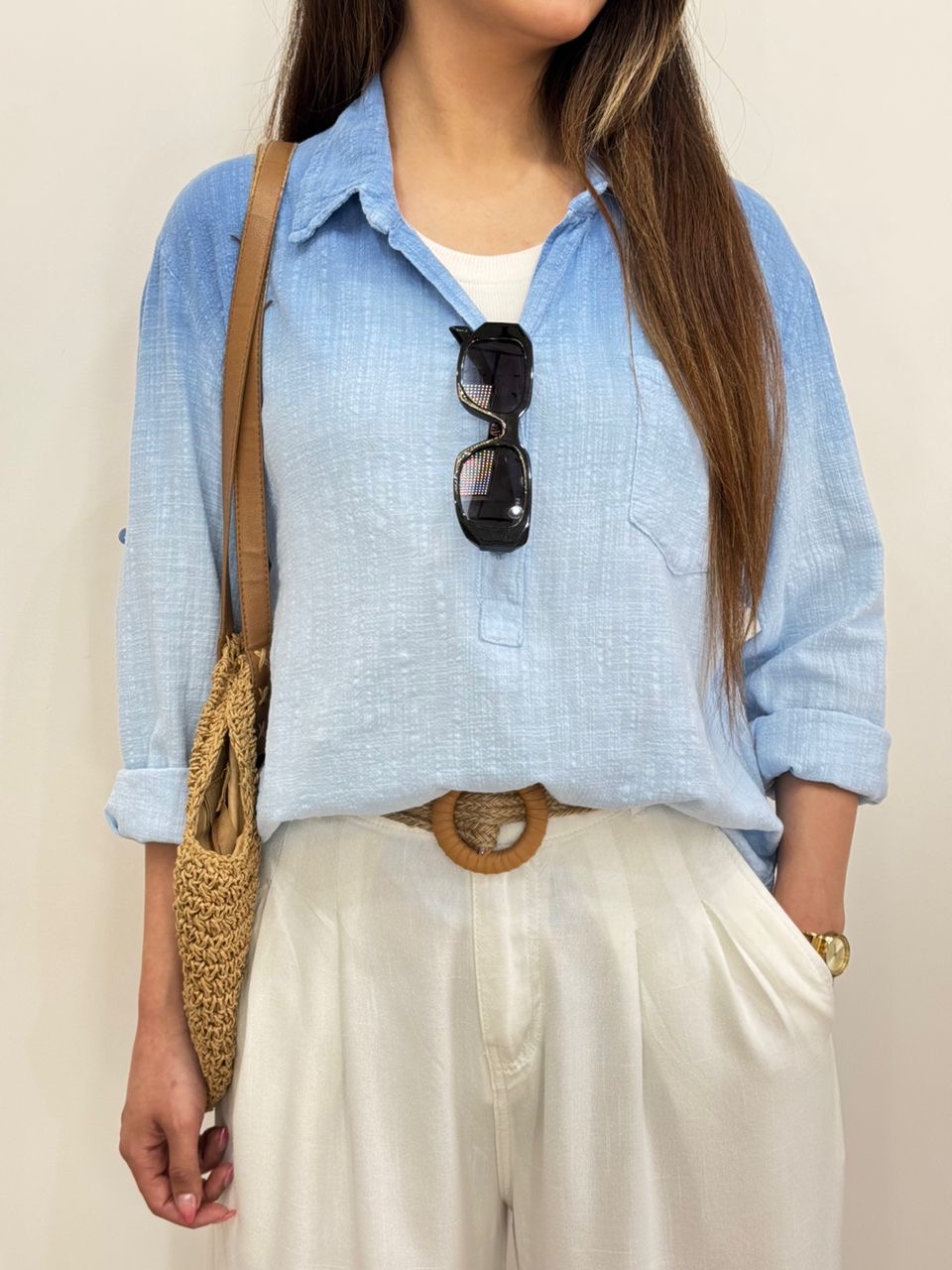 شومیز ایتالیایی آبرنگی کد 12520