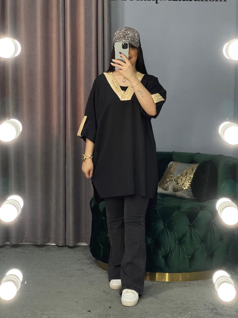 مانتو کوتاه ایینه کاری کد 518