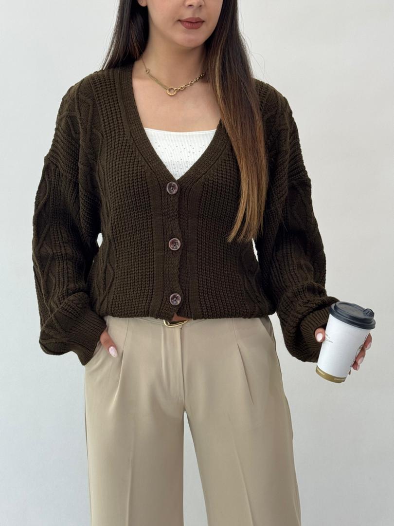 ژاکت بافت ماهرخ کد 12823