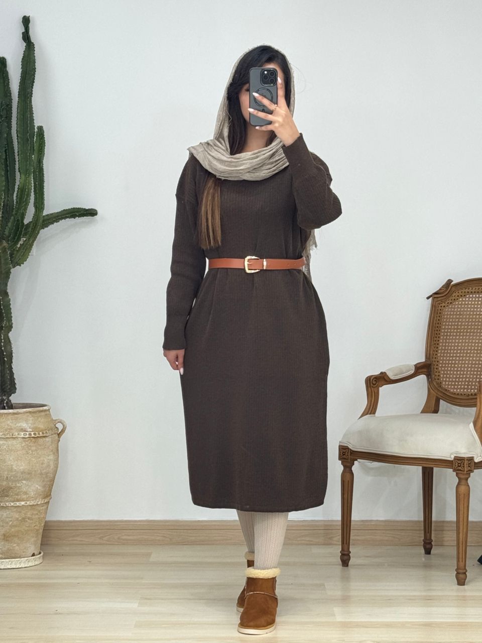 پیراهن بافت ماکسی کد 12808