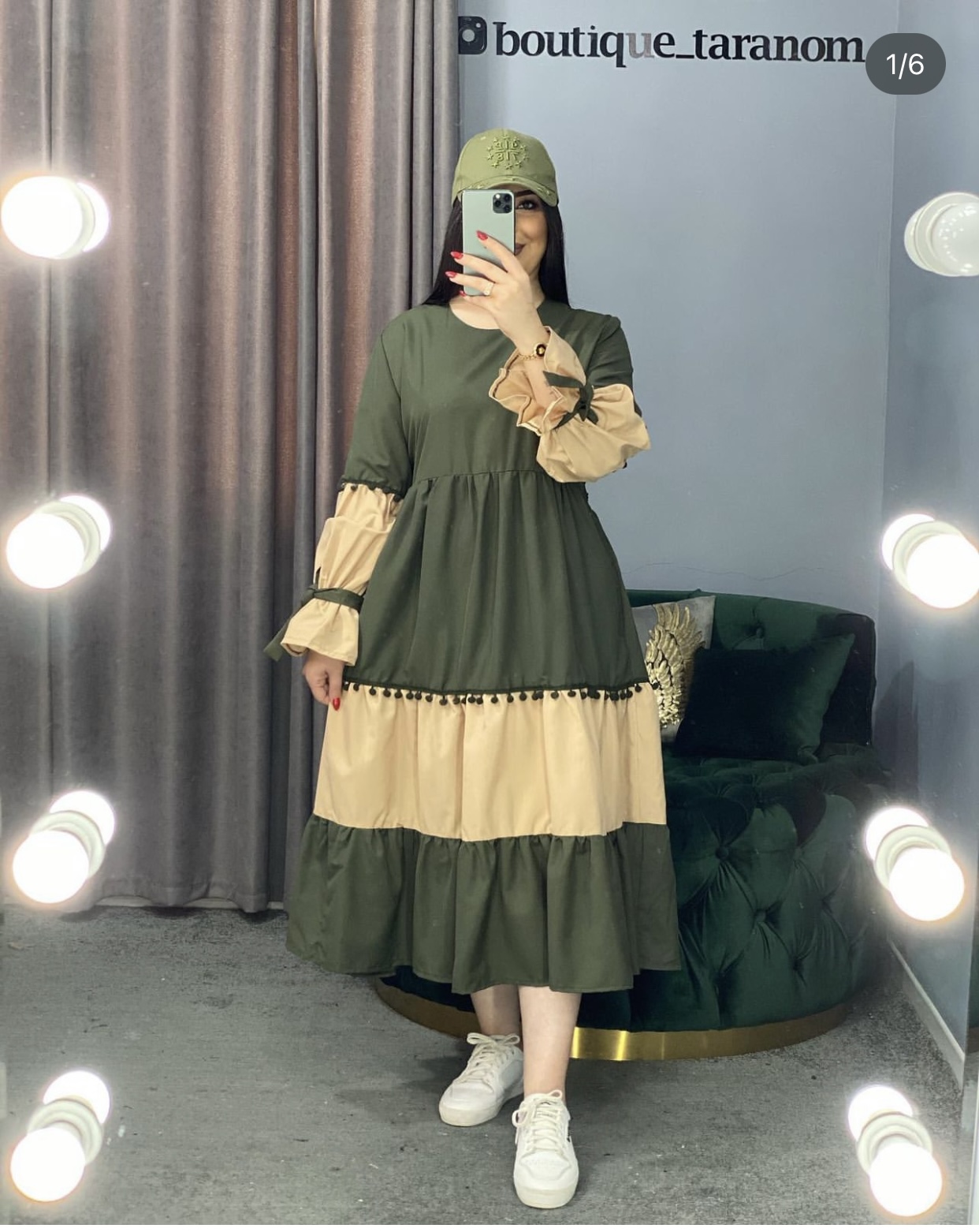 مانتو پیراهنی شاپرک کد 1029