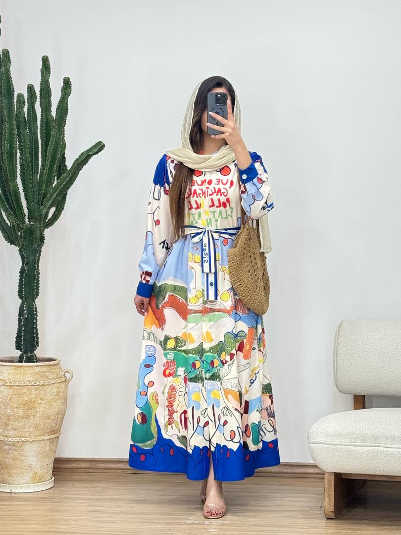 پیراهن جلو دکمه مهربانو کد 12440