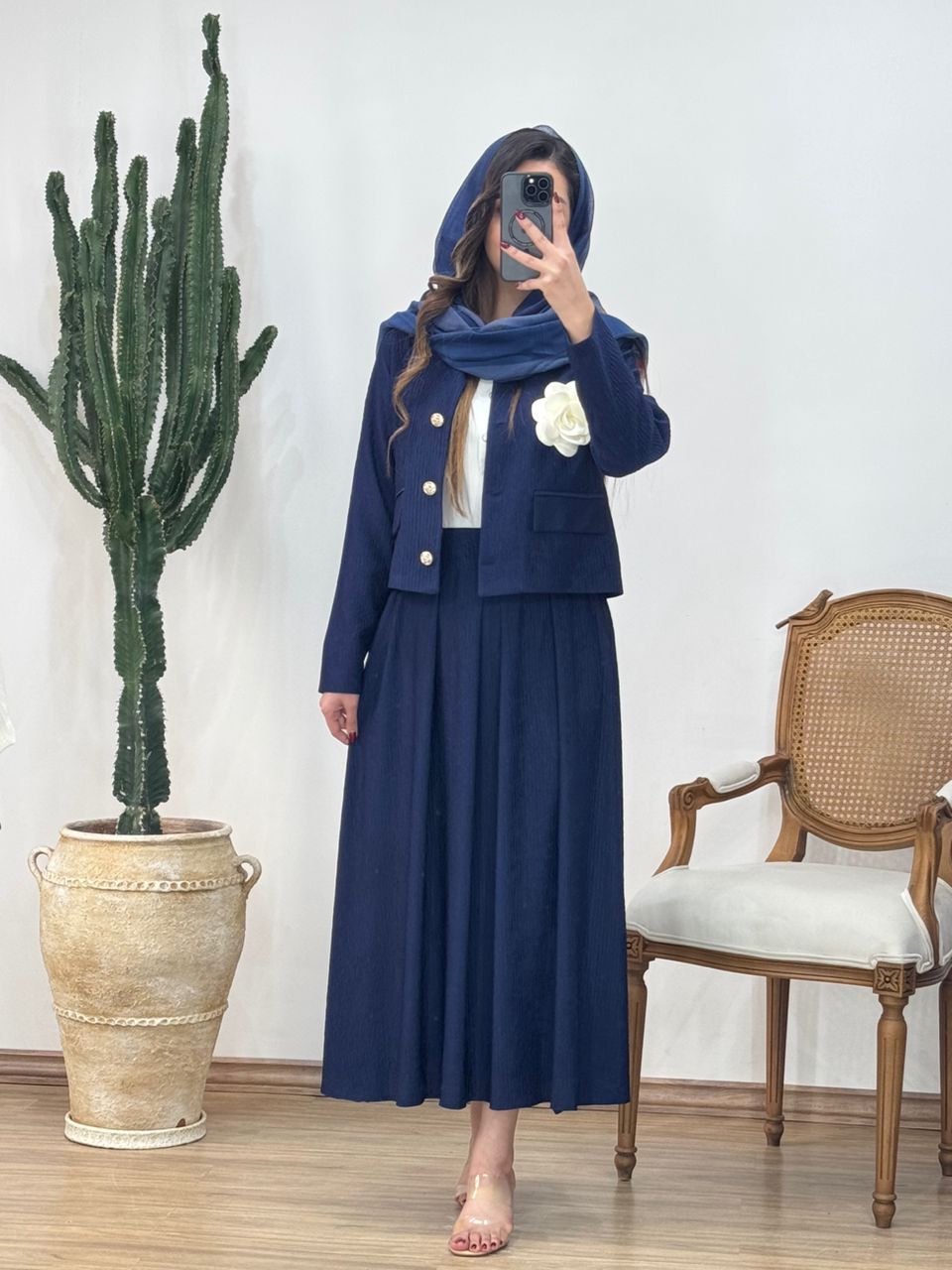 کت و دامن ترک تک گل کد 12641