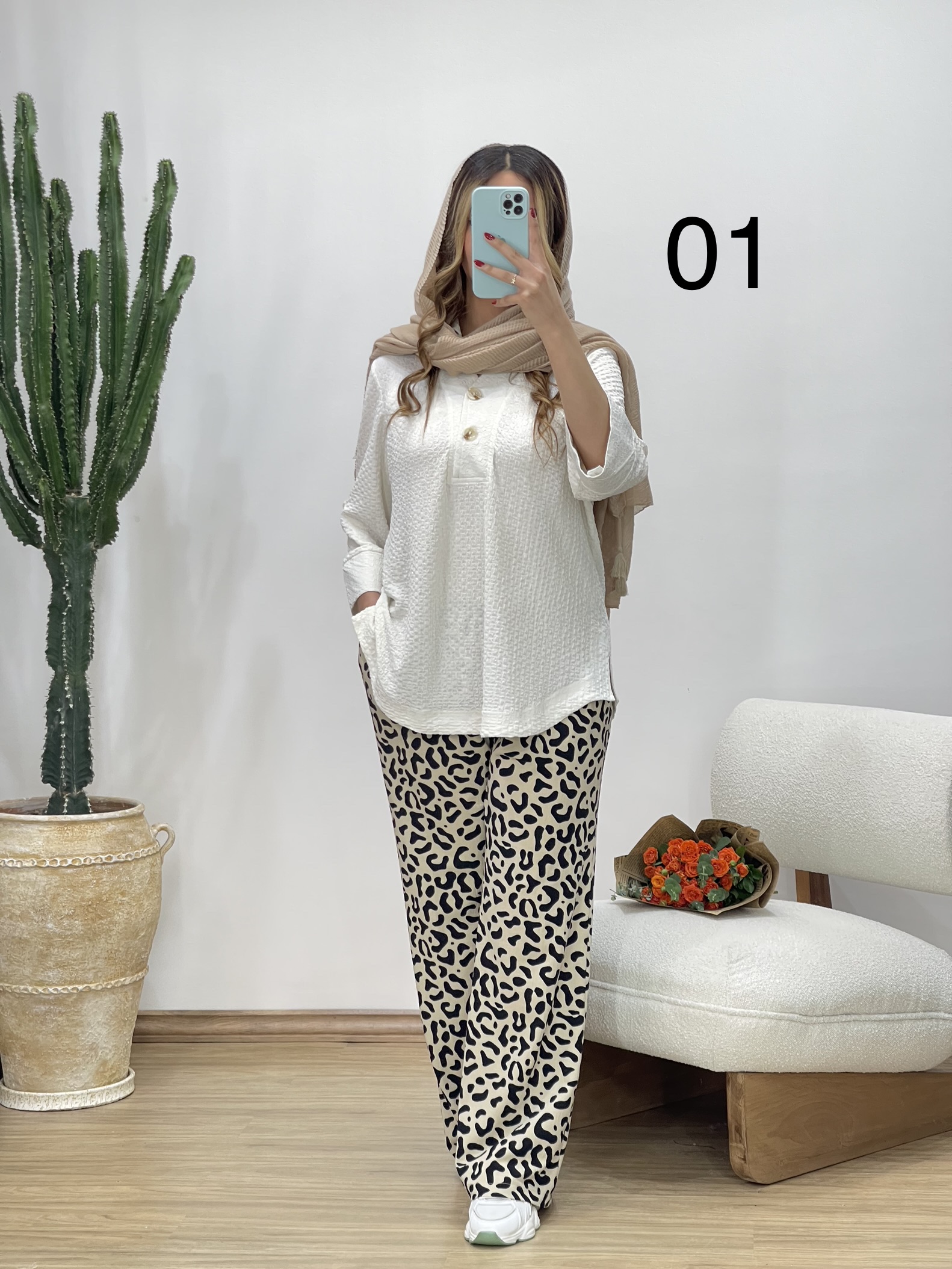 ست تونیک و شلوار پلنگی کد 11838