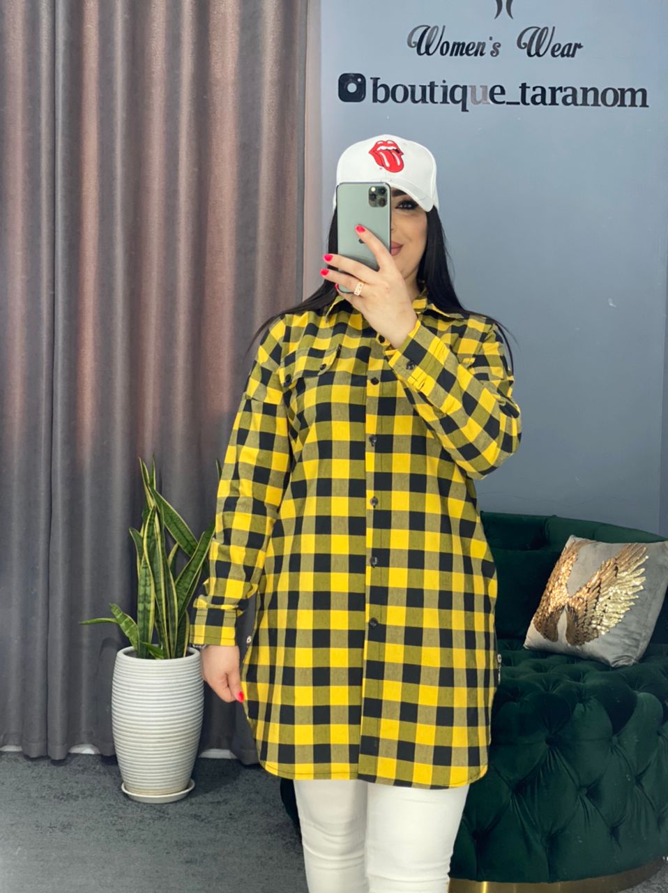 مانتو چهارخونه بغل زیپ کد 318