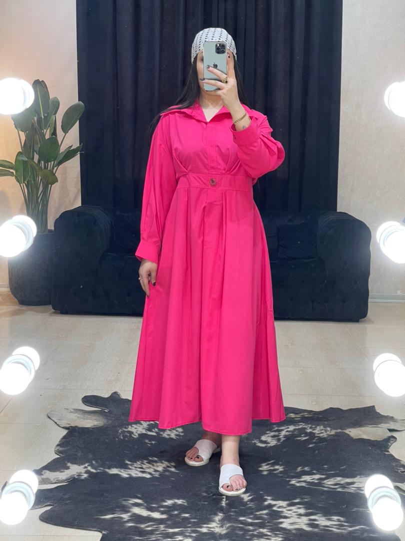 مانتو پیراهنی تک دکمه کد 887