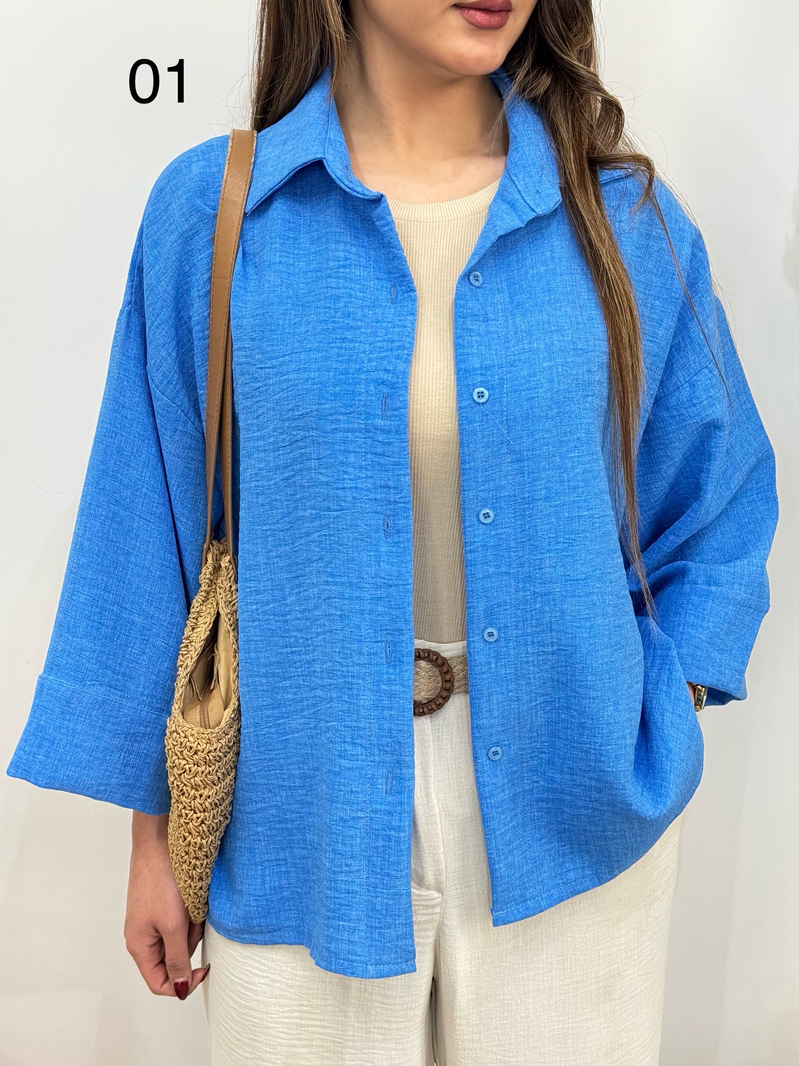 شومیز رنگین کمون کد 12311