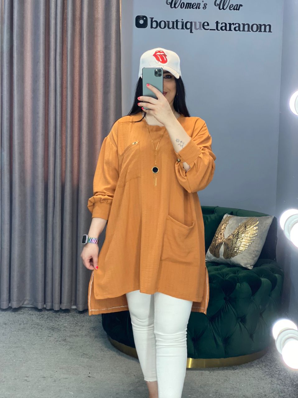 مانتو جلو بسته دو جیب کد 380