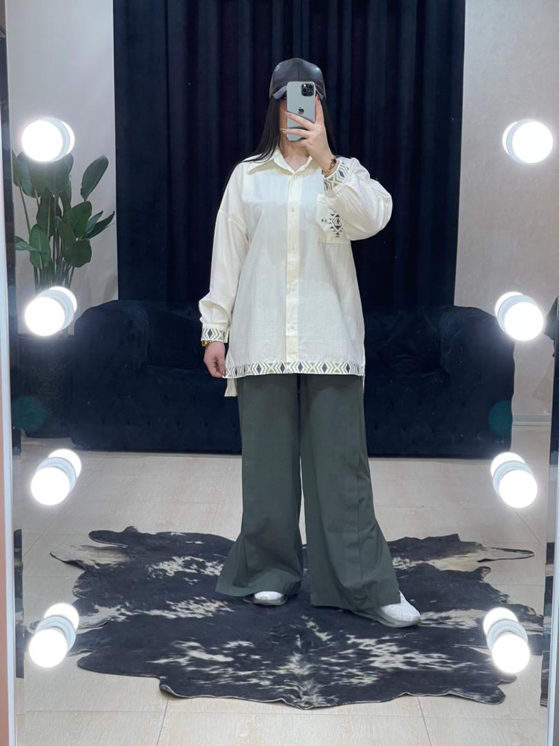 ست تونیک شلوار گلدوزی شده کد 802