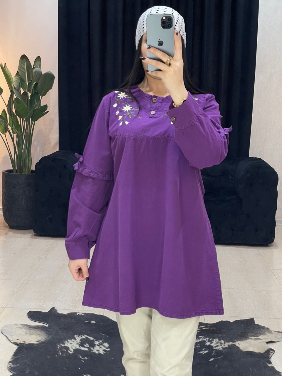 مانتو لینن رز کد 1039