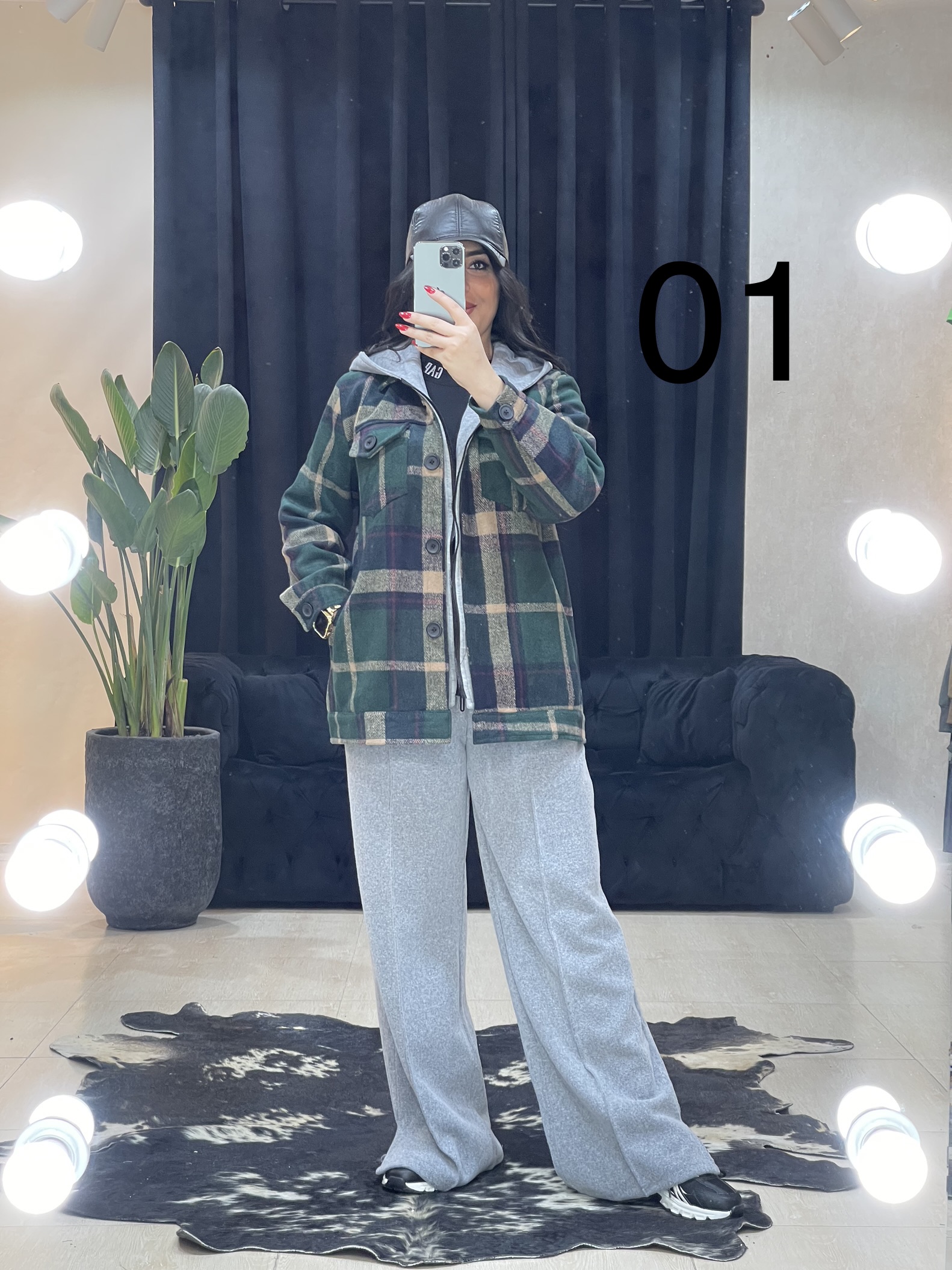 پالتو چارخونه ترکیبی با دورس کد 648