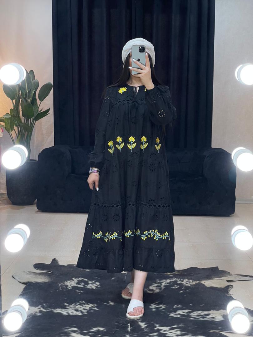 مانتو پیراهنی خامه دوزی ترک آستردار کد 1145