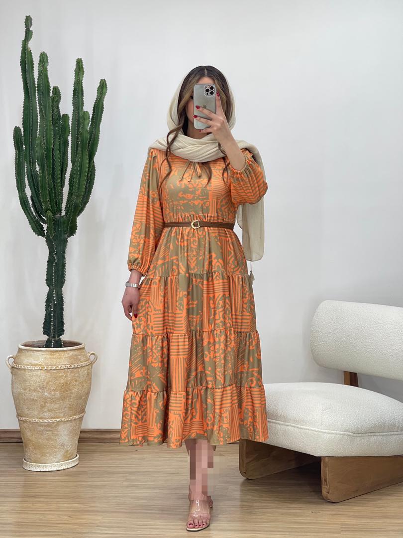 مانتو پیراهنی آبرنگی کد 11482