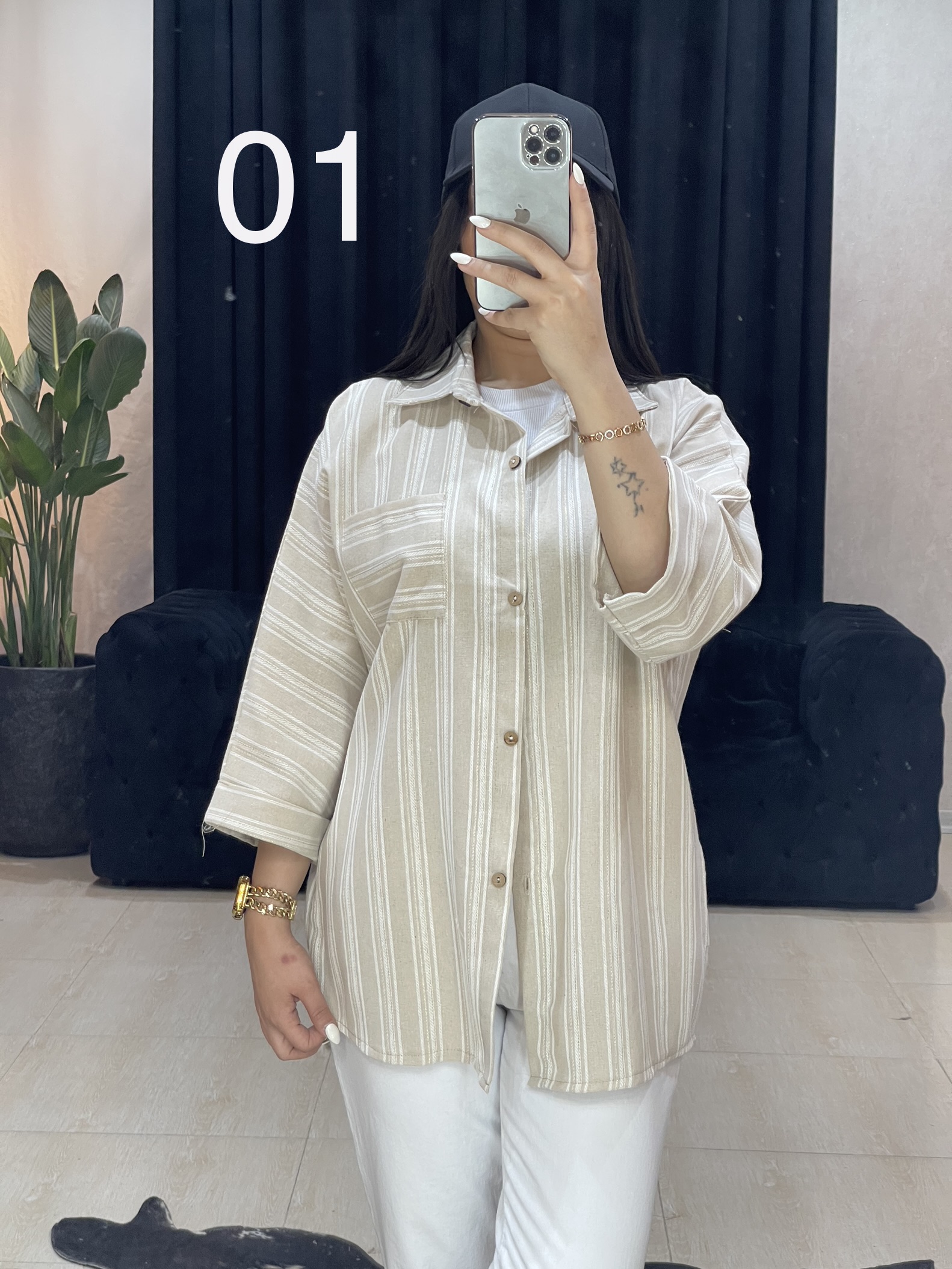 شومیز لینن نچرال کد 1017