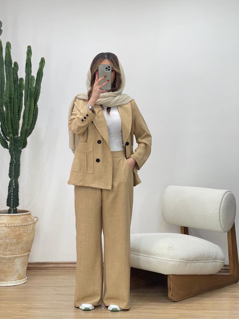 کت و شلوار شانتون دو جیب کد 11714