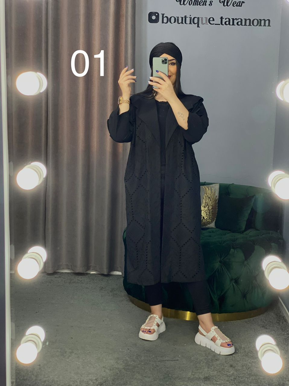 مانتو سوزن دوزی جلو باز کد 476