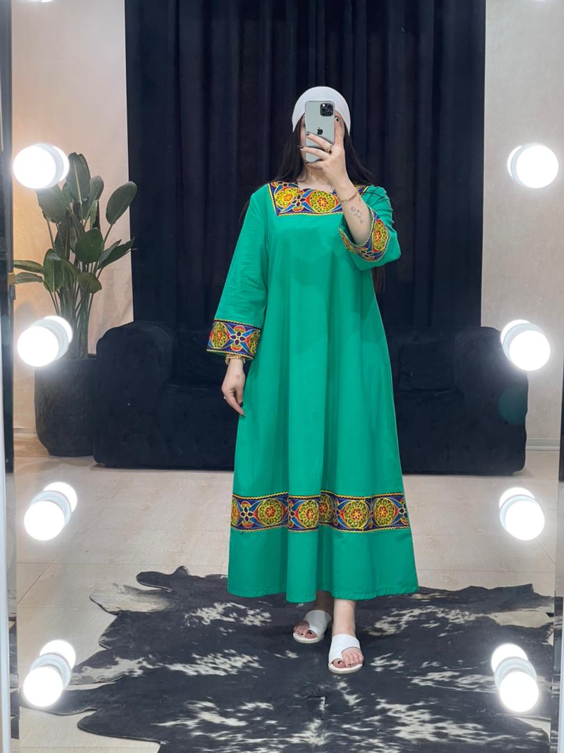 مانتو پیراهنی خرجکار سوزن دوزی کد 881