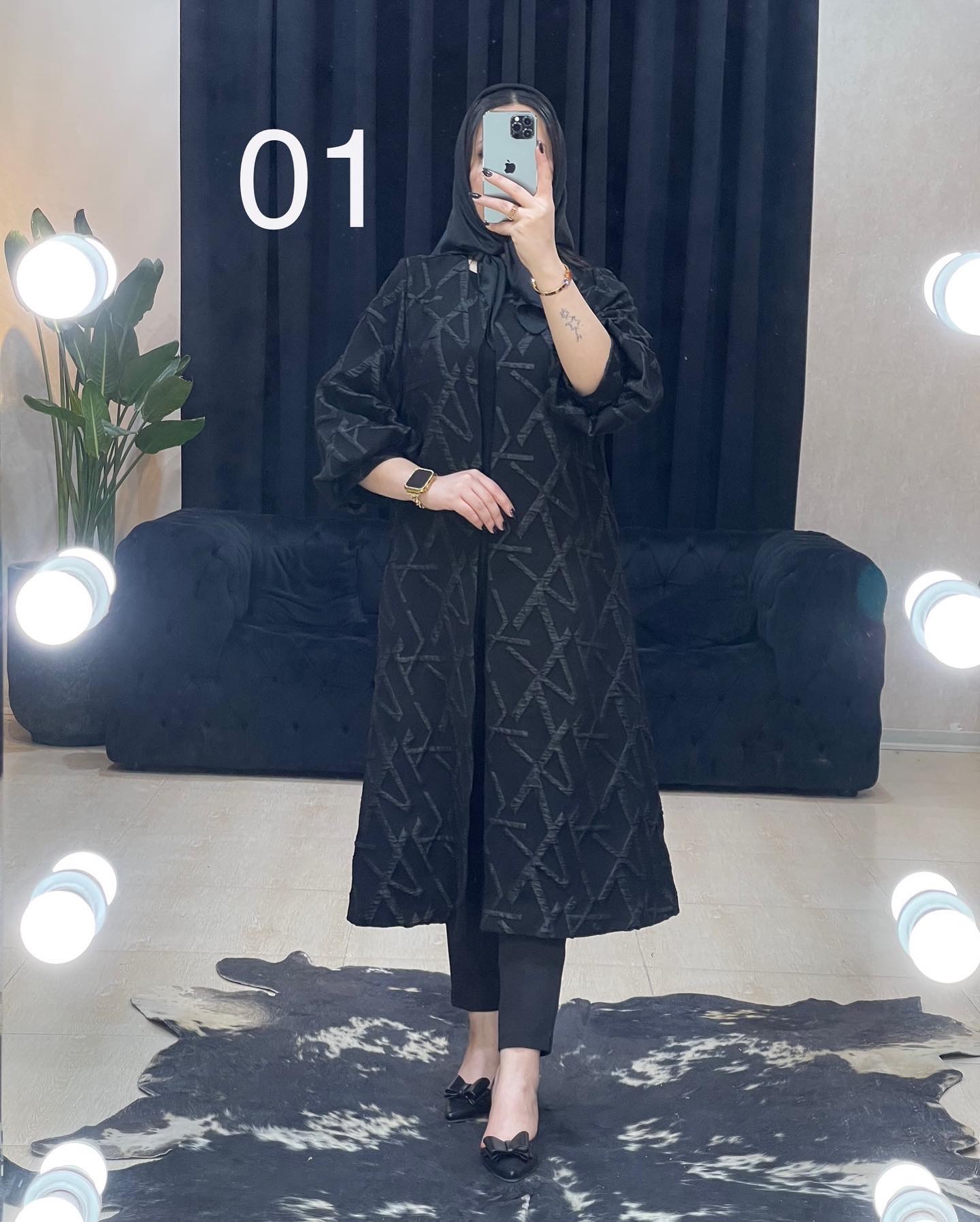 مانتو مزونی فکورا بلند کد 851