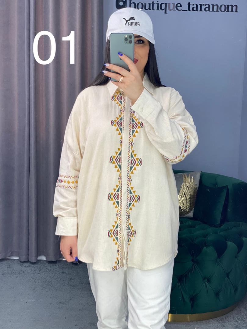 شومیز مانتویی ترک ( برند پوپلین ) کد 487