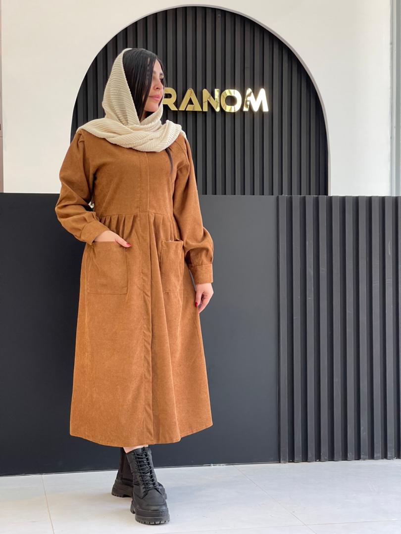 مانتو پیراهنی سرمه کد 11257