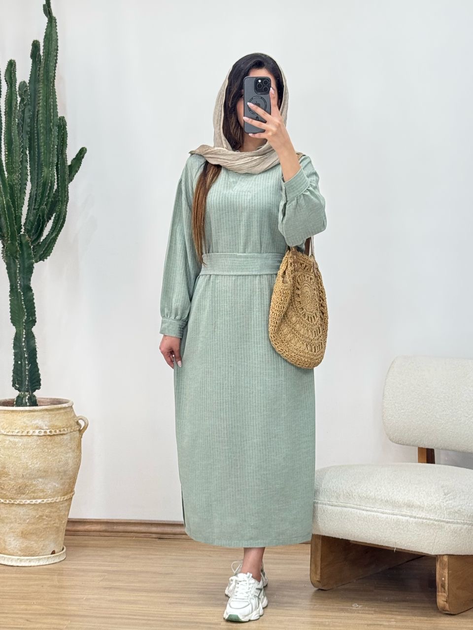 کفتان راه راه کمربندی کد 12407