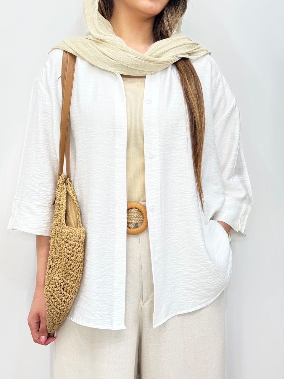 شومیز سفید کد 12503