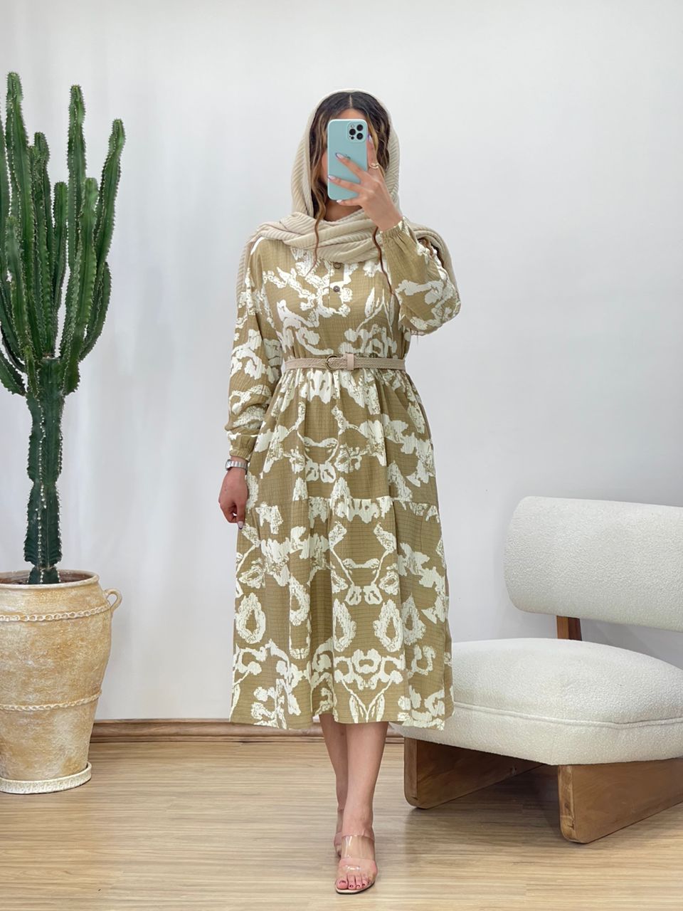 مانتو پیراهنی طرحدار کد 11770