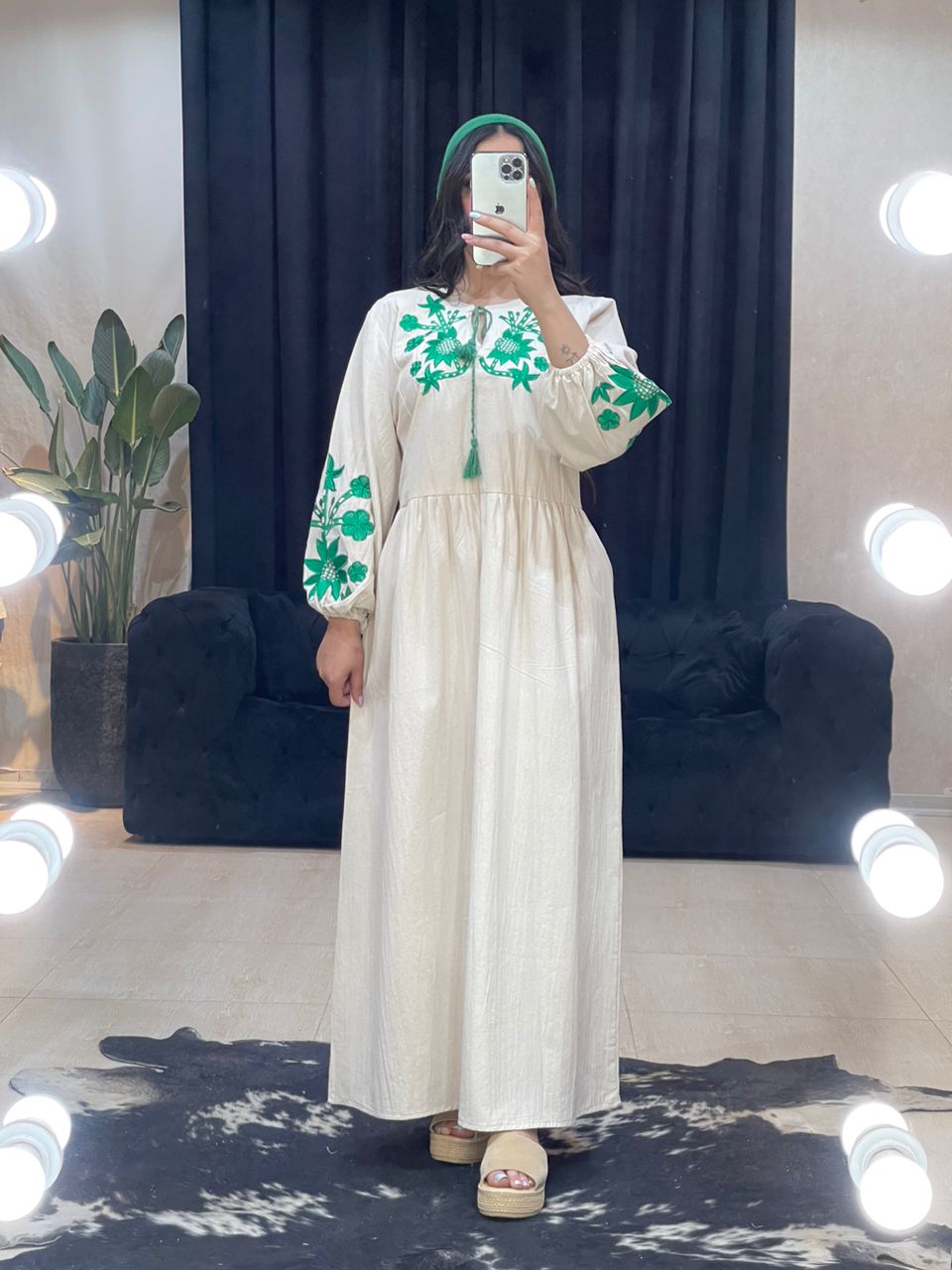 مانتو پیراهنی گلدوزی نیو فلور کد 11120